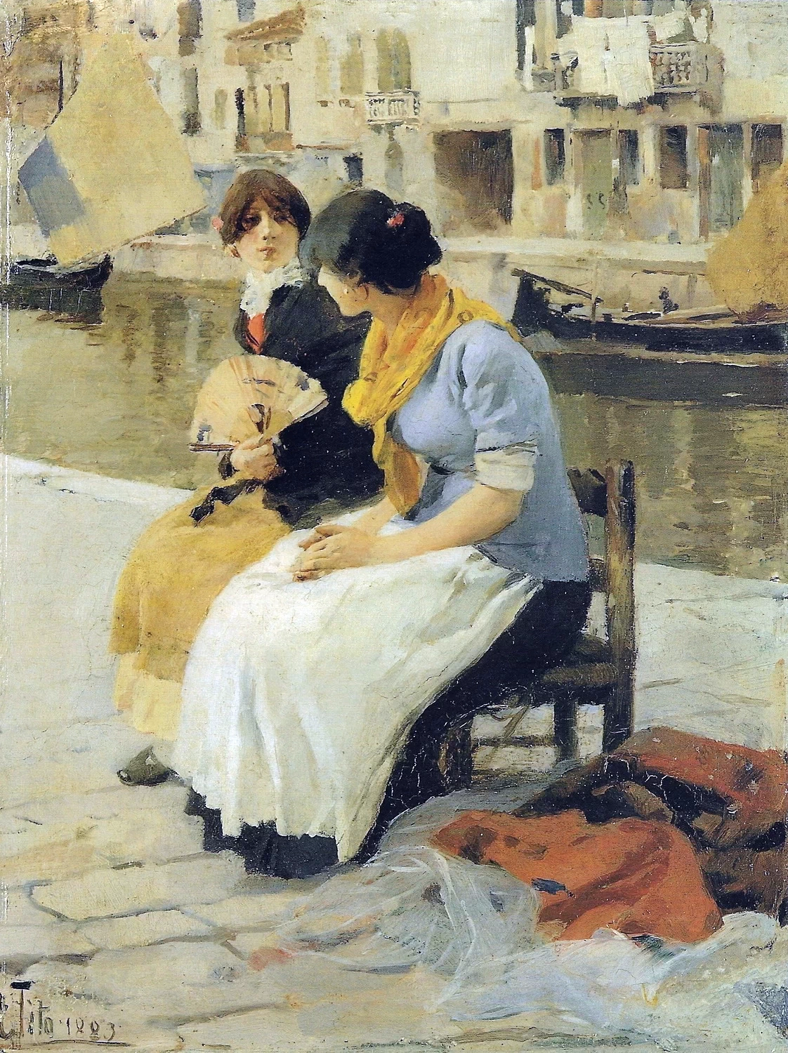  142-Ettore Tito-Le ciacole-1863 